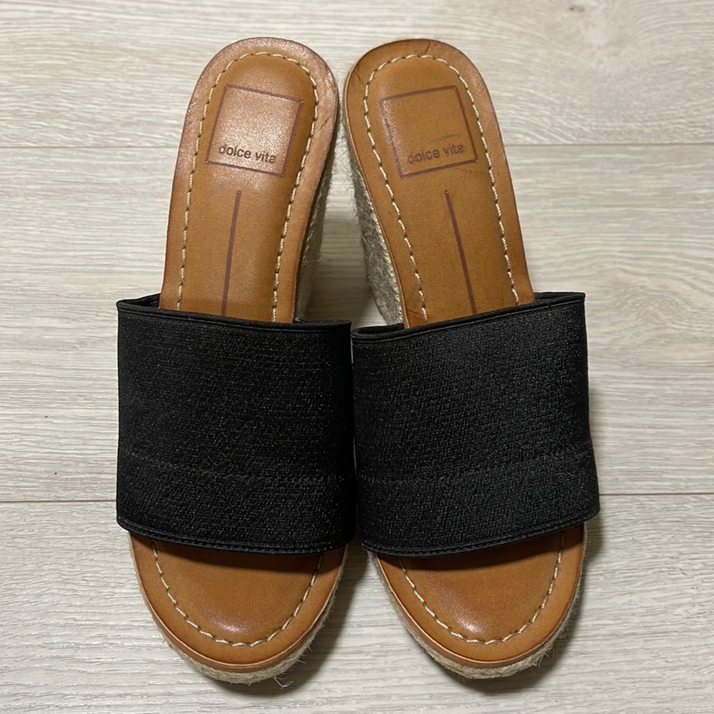NEVER WORN Dolce Vita straw woven wedges!!